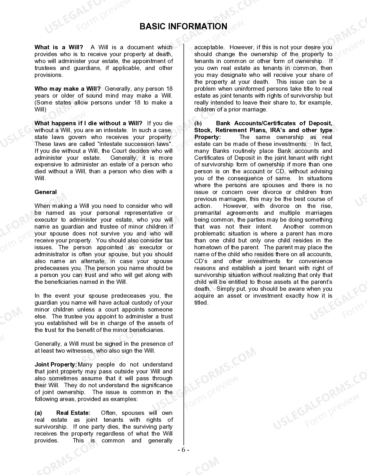 Preview Mutual Wills Package with Last Wills and Testaments for Married Couple with Adult Children