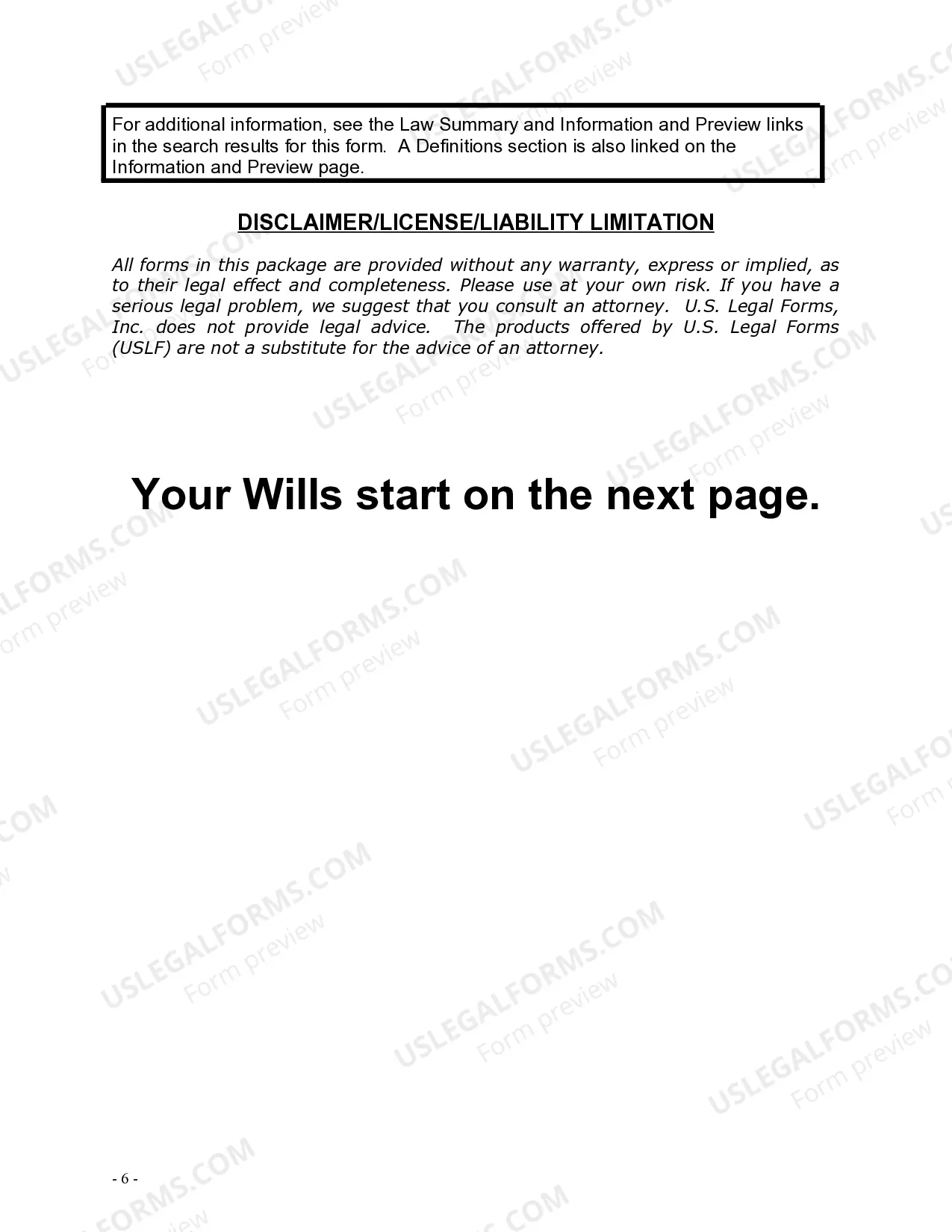 Preview Mutual Wills Package with Last Wills and Testaments for Married Couple with Adult Children