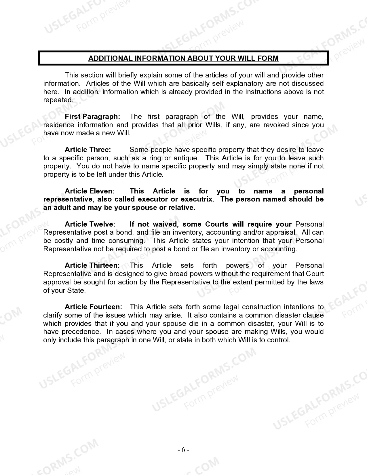 Preview Mutual Wills Package with Last Wills and Testaments for Married Couple with Minor Children