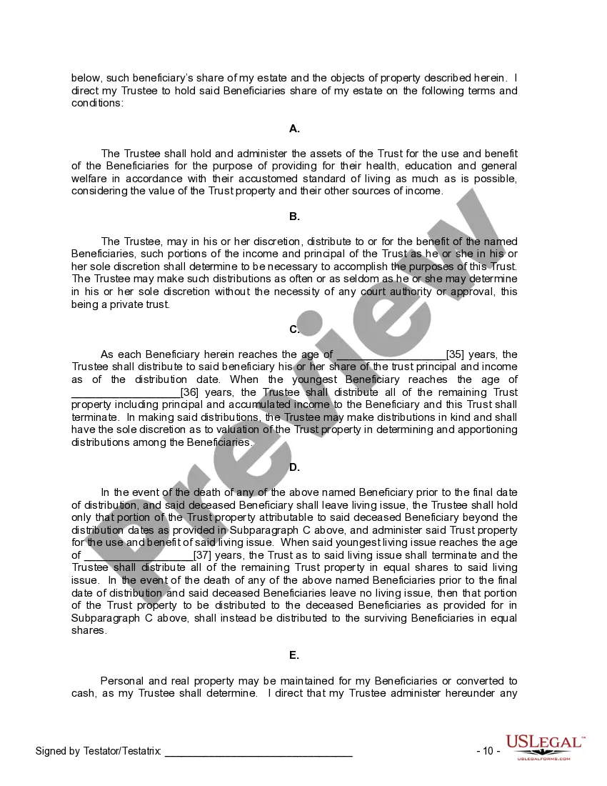 Get Last Will and Testament for Domestic Partner with Adult and Minor Children Preview Last Will and Testament for Domestic Partner with Adult and Minor Children