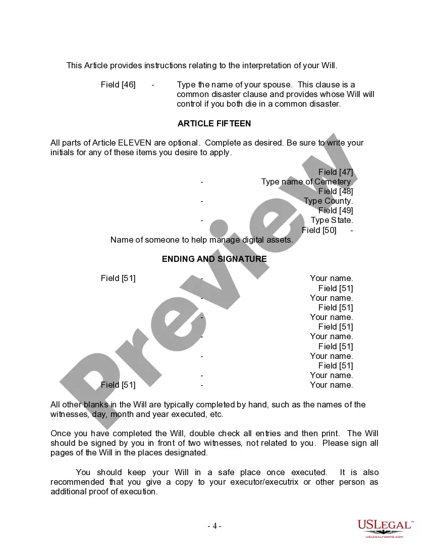 Preview Mutual Wills Package with Last Wills and Testaments for Married Couple with Adult and Minor Children