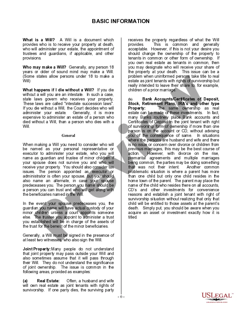 Preview Last Will for a Widow or Widower with no Children