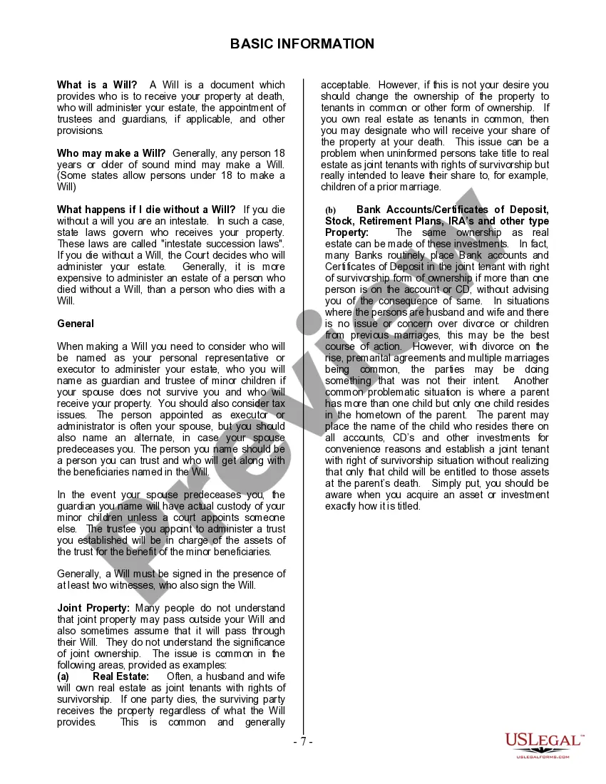 Preview Last Will and Testament for Divorced and Remarried Person with Mine, Yours and Ours Children