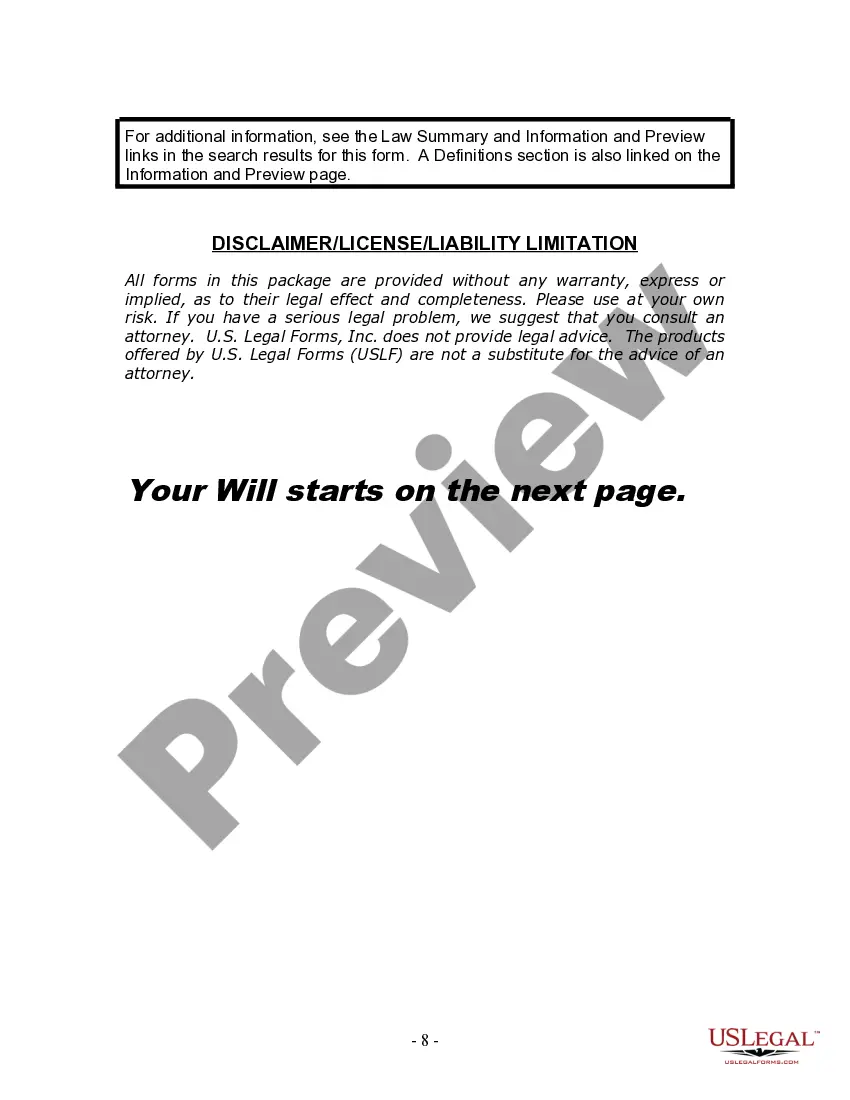 Preview Last Will and Testament for Divorced and Remarried Person with Mine, Yours and Ours Children