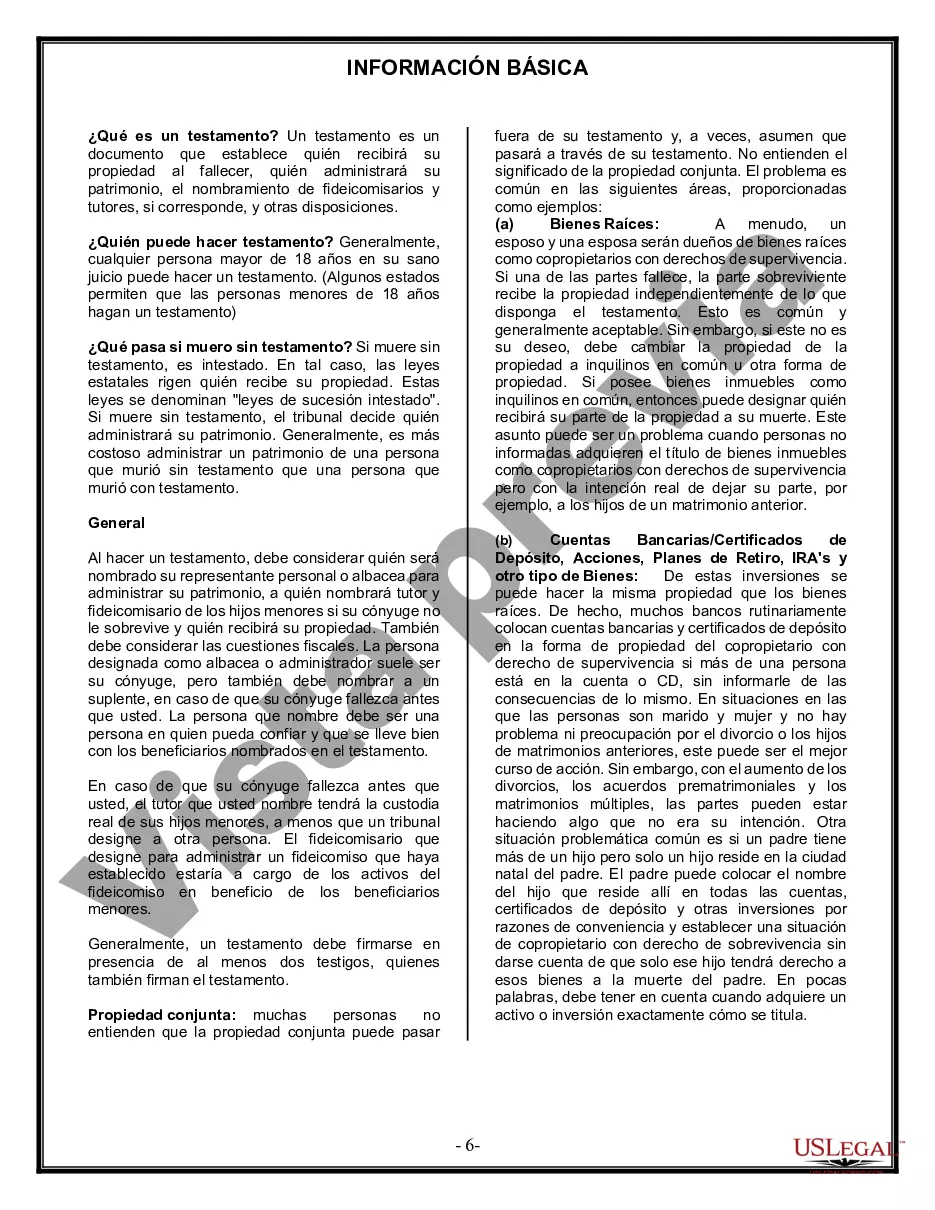 Preview Última voluntad y testamento para otras personas