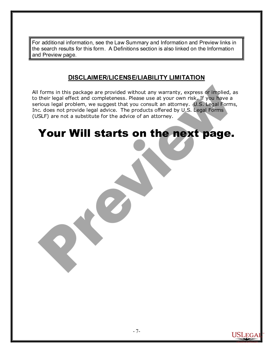 page 6 Last Will and Testament for other Persons preview