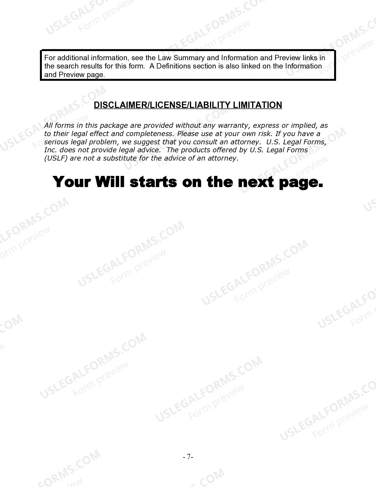 Preview Last Will and Testament for other Persons