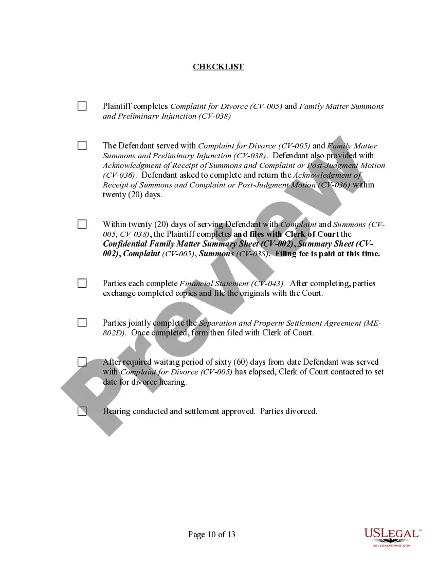 Preview Maine No-Fault Uncontested Agreed Divorce Package for Dissolution of Marriage with Adult Children and with or without Property and Debts