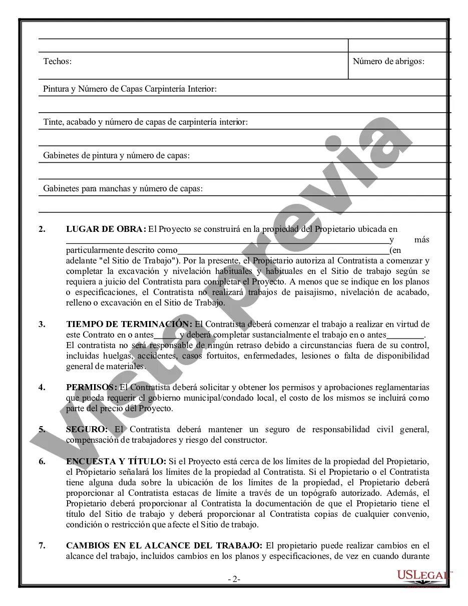 Preview Contrato de pintura para contratista