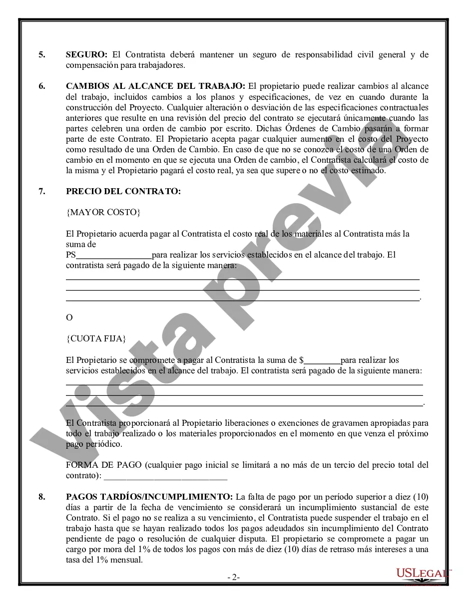 Preview Contrato de carpintero de molduras para contratista