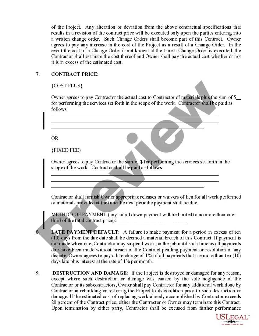 Preview Trim Carpenter Contract for Contractor