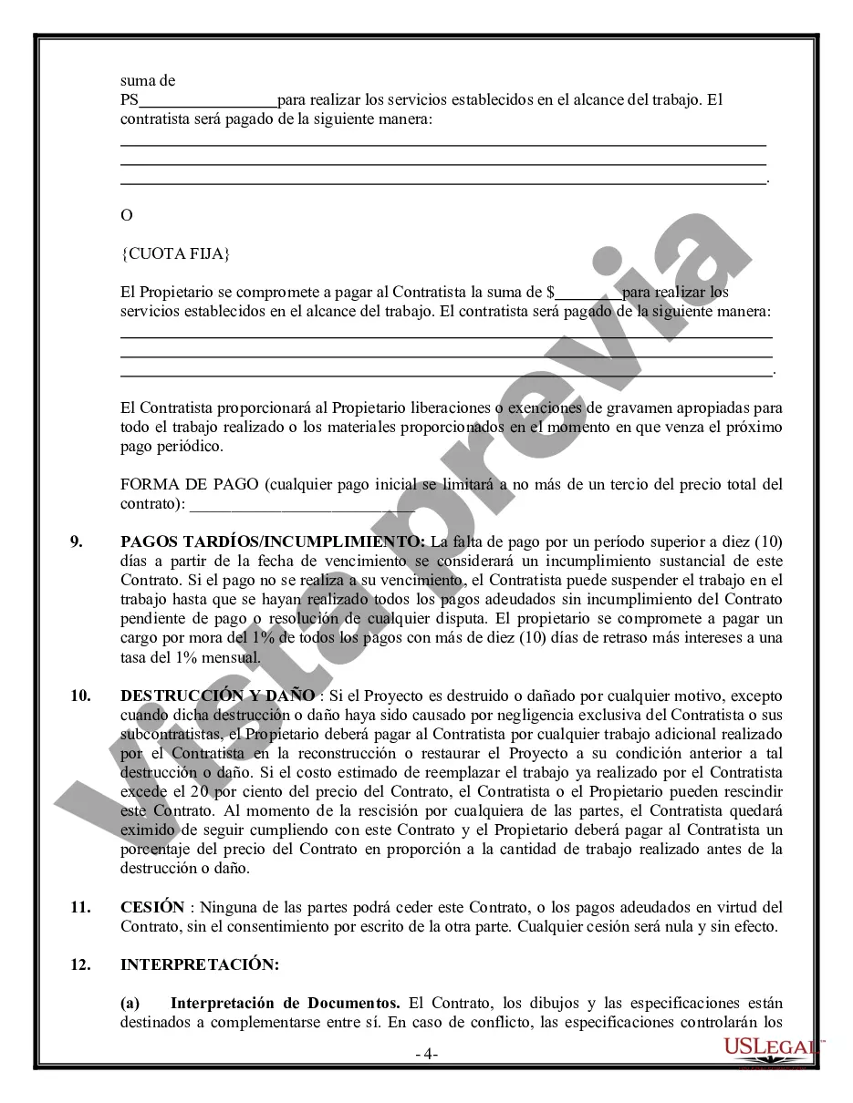 Preview Contrato de paisajismo para contratista