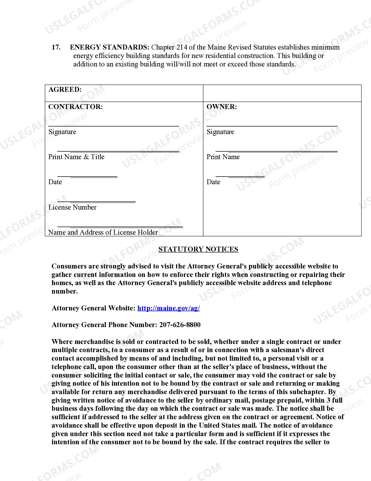 Preview Landscape Contract for Contractor