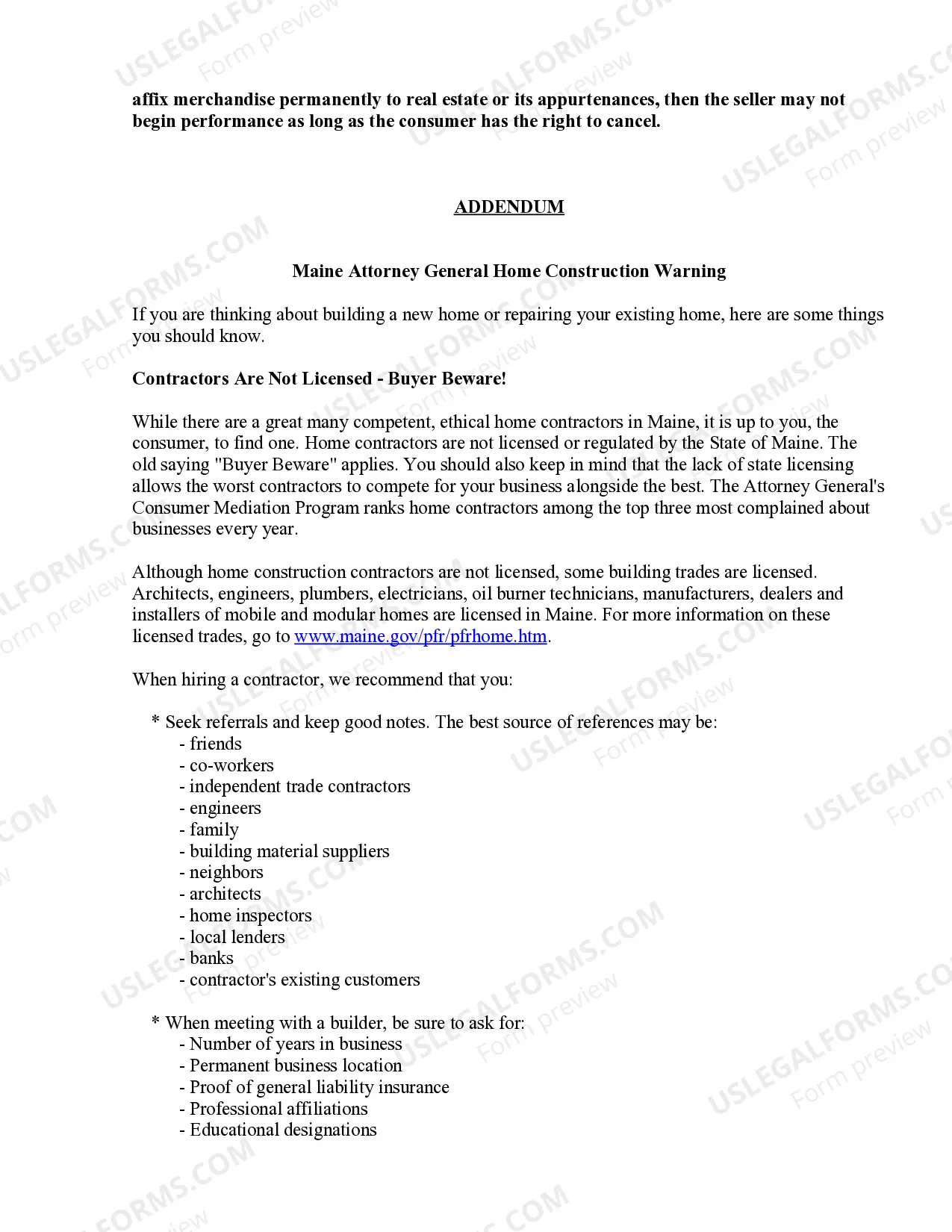 Preview Landscape Contract for Contractor