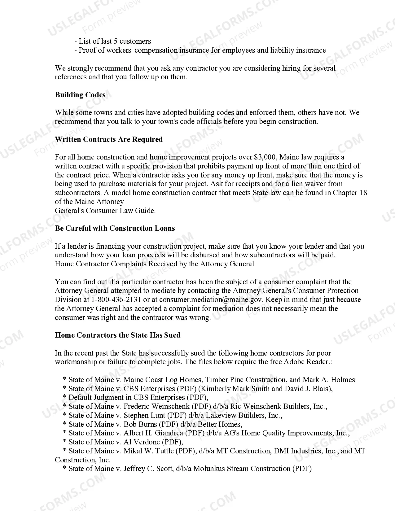 Preview Landscape Contract for Contractor