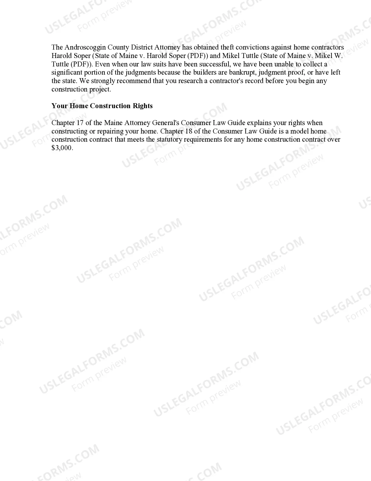 Preview Landscape Contract for Contractor