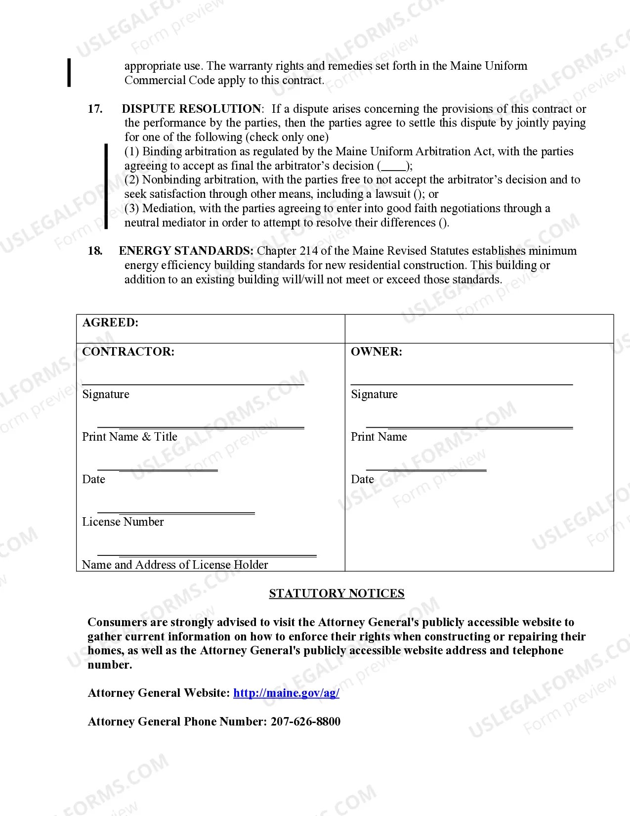 Preview Concrete Mason Contract for Contractor