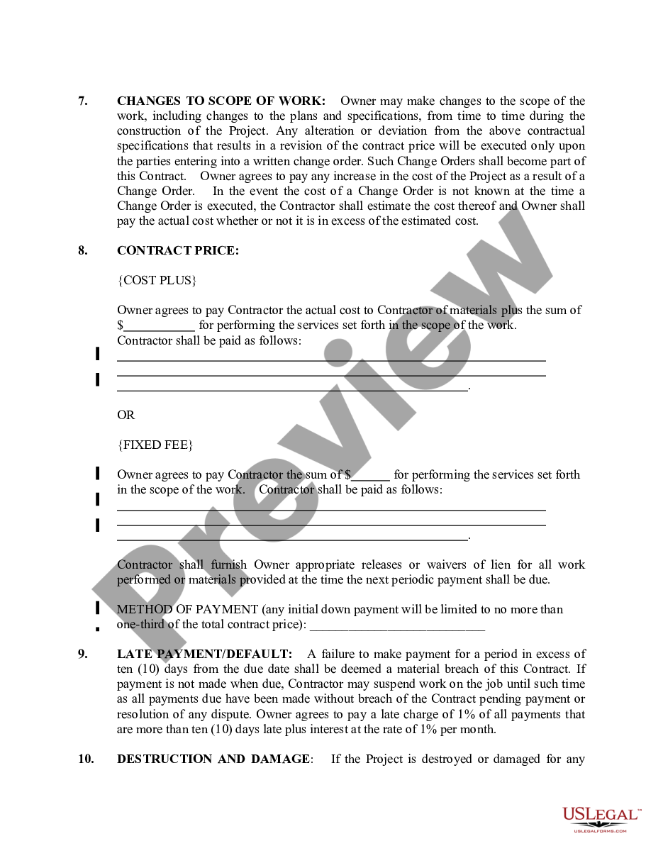 page 1 Security Contract for Contractor preview