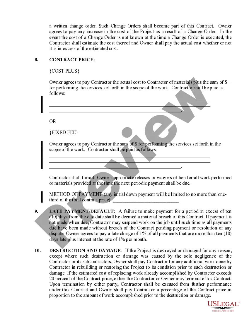 Preview Security Contract for Contractor