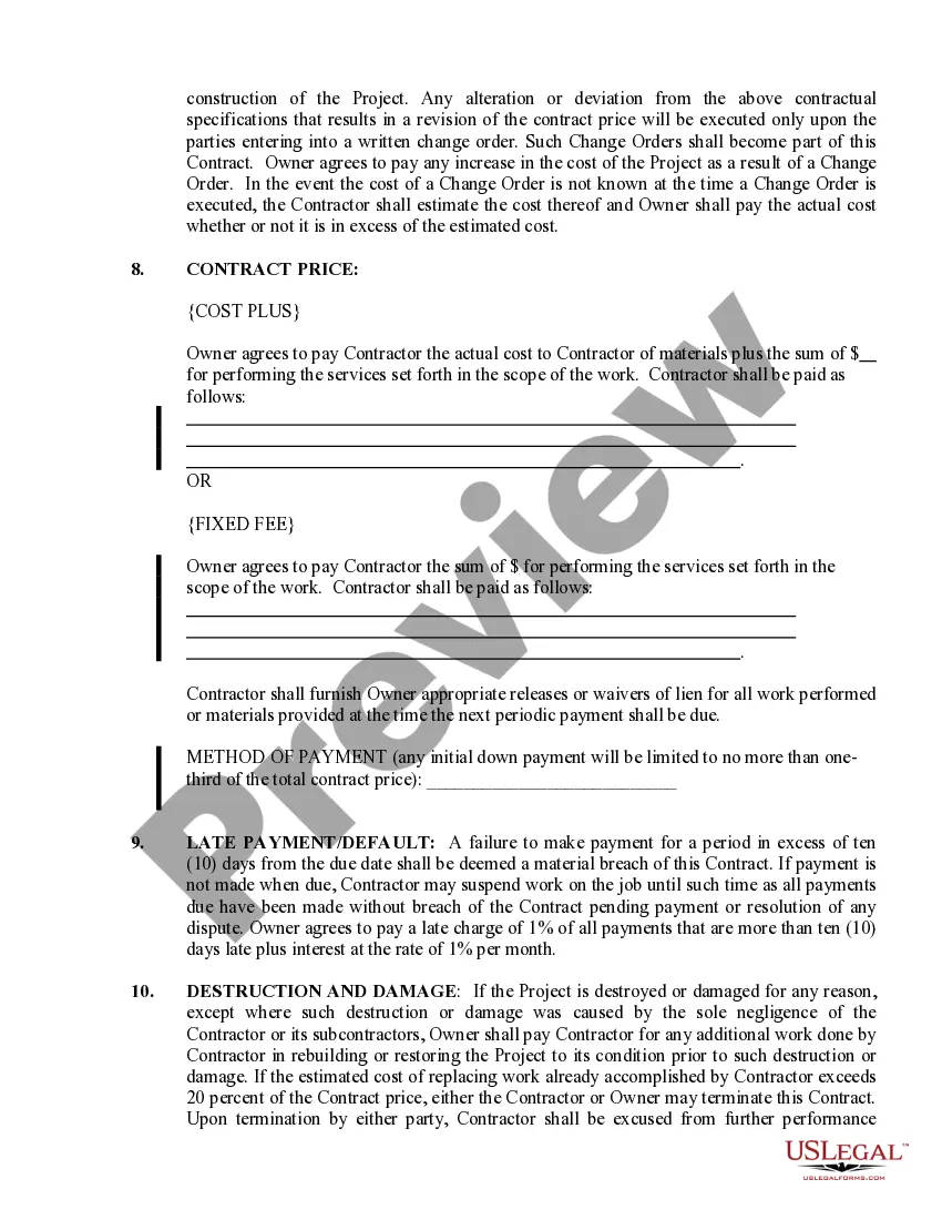 Preview Insulation Contract for Contractor