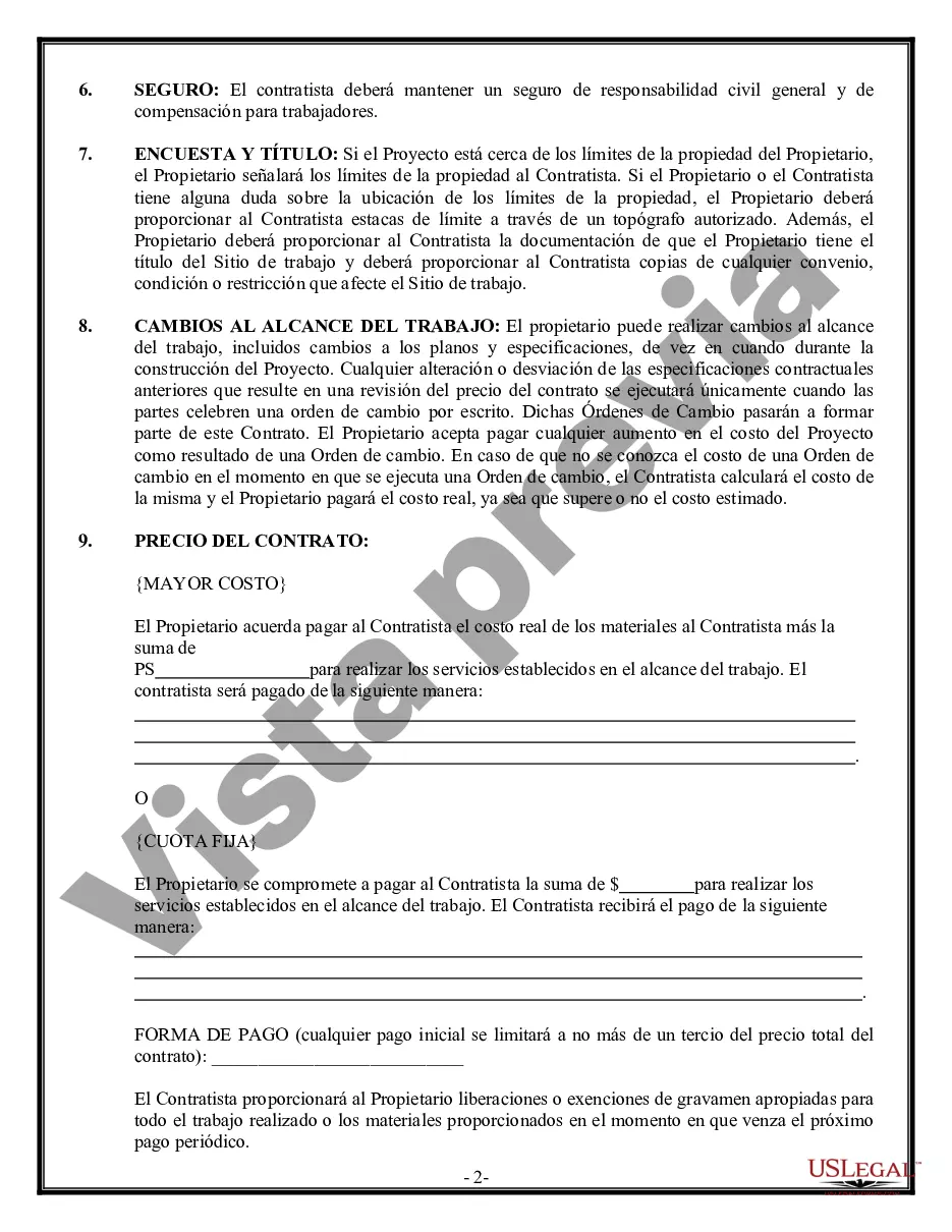 Preview Contrato de trabajo en el sitio para el contratista