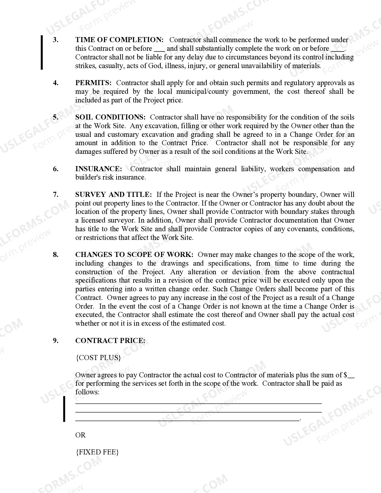 Preview Foundation Contract for Contractor
