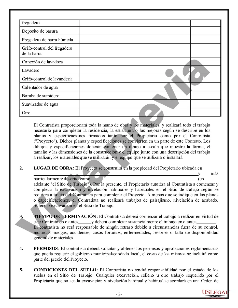 Preview Contrato de plomería para contratista