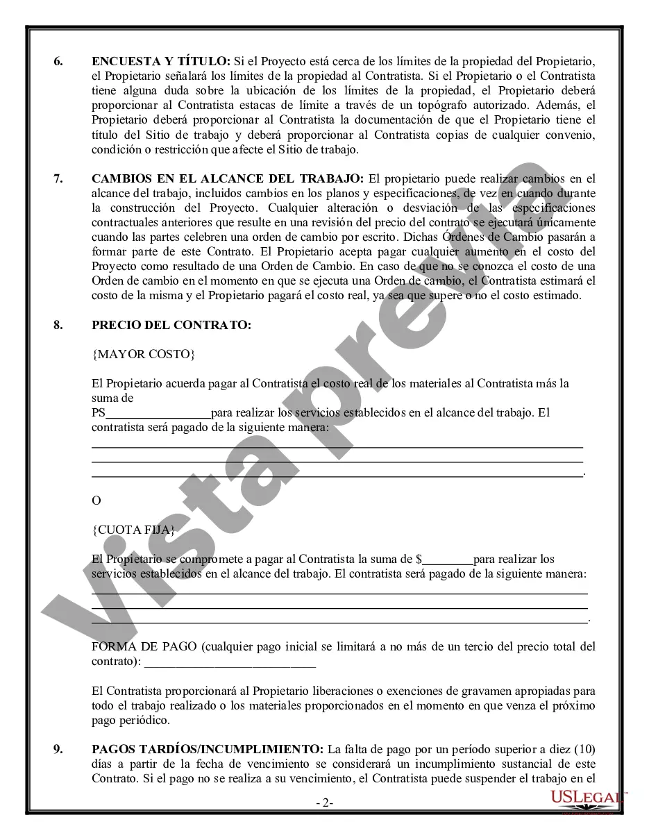 Preview Contrato de techado para contratista