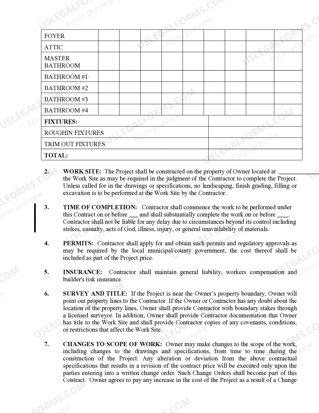 Preview Electrical Contract for Contractor