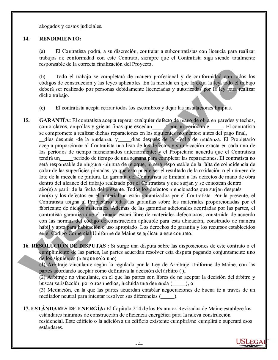 Preview Contrato de paneles de yeso de yeso para contratista