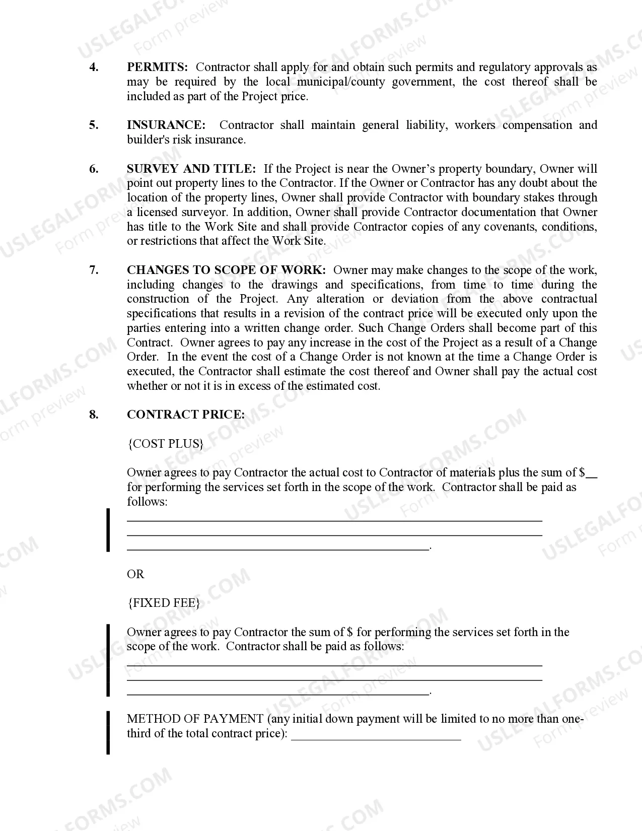Preview Sheetrock Drywall Contract for Contractor