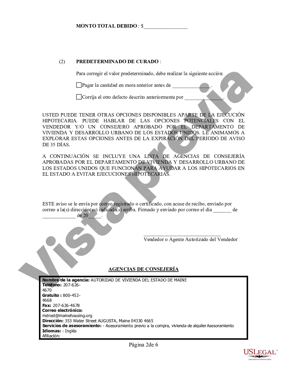 Preview Aviso general de incumplimiento de contrato de escritura