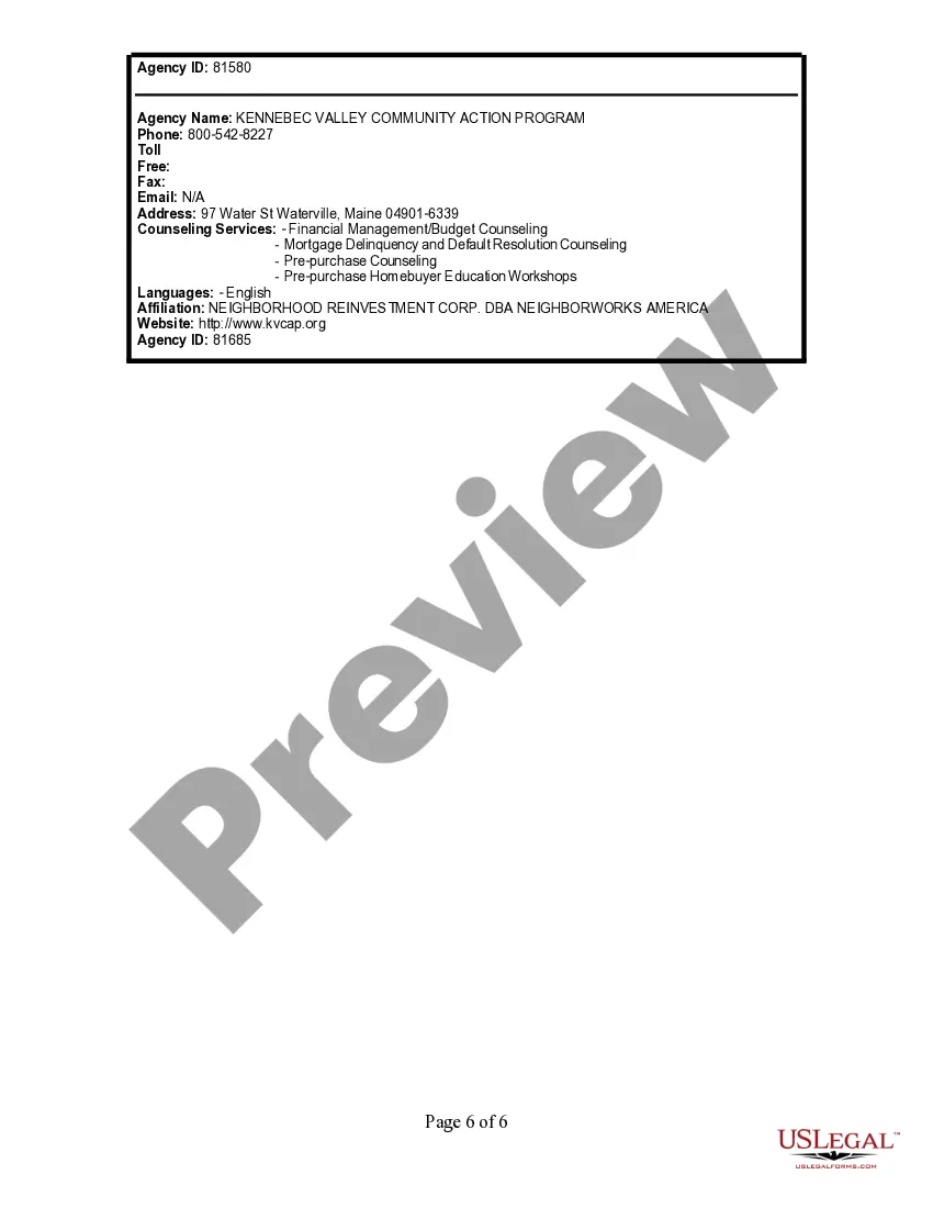 Preview General Notice of Default for Contract for Deed