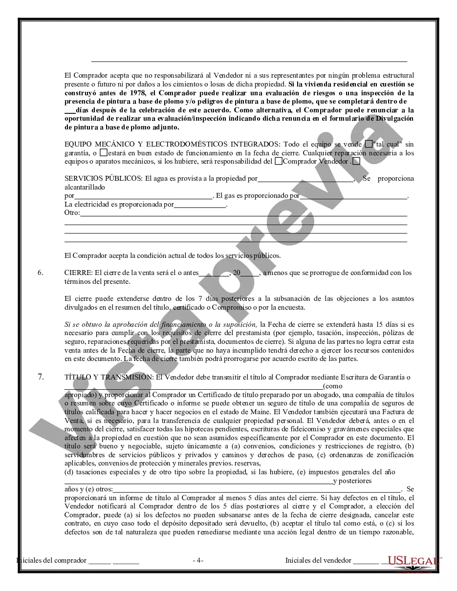 Preview Contrato de Compraventa de Bienes Inmuebles sin Corredor para Acuerdo de Venta de Casa Residencial