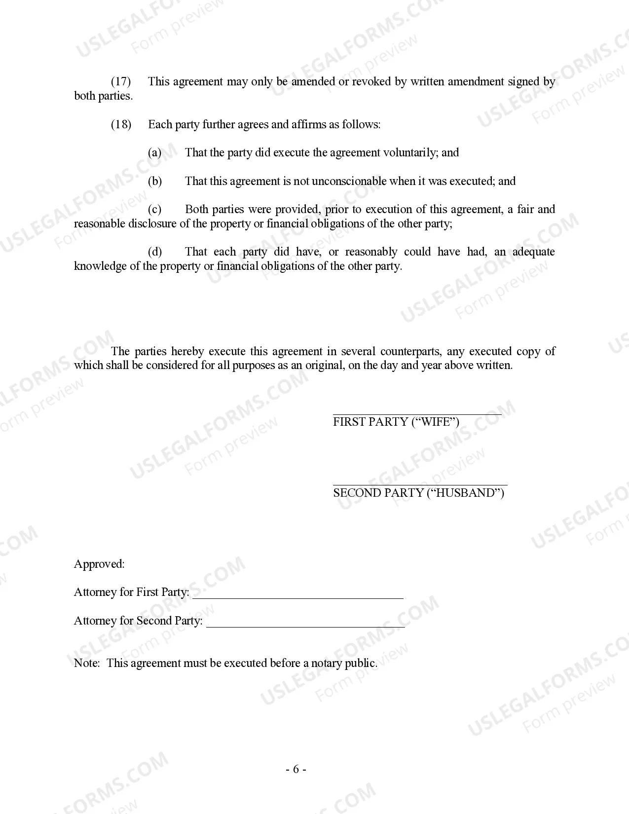 Preview Maine Prenuptial Premarital Agreement without Financial Statements