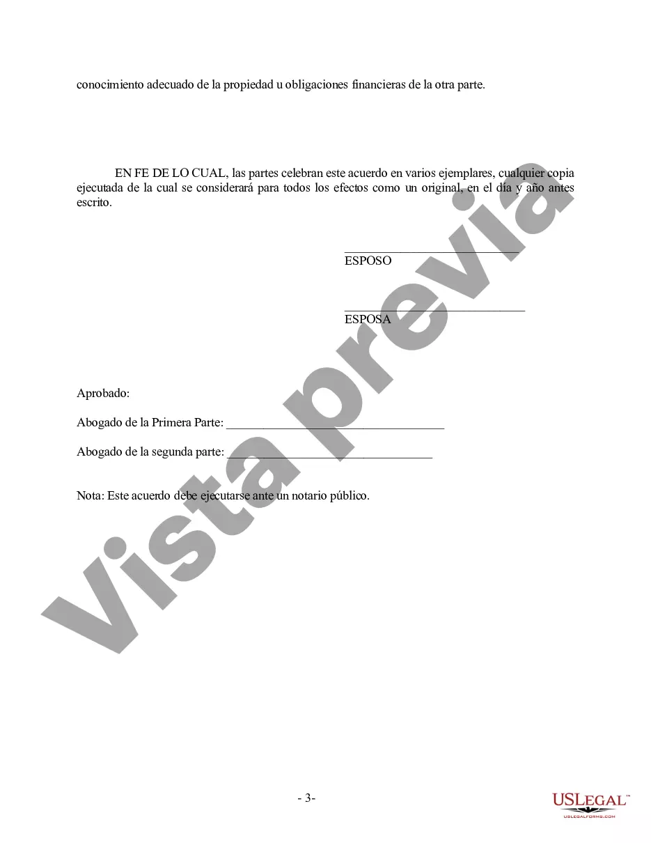 Preview Enmienda al Acuerdo Prenupcial o Prematrimonial