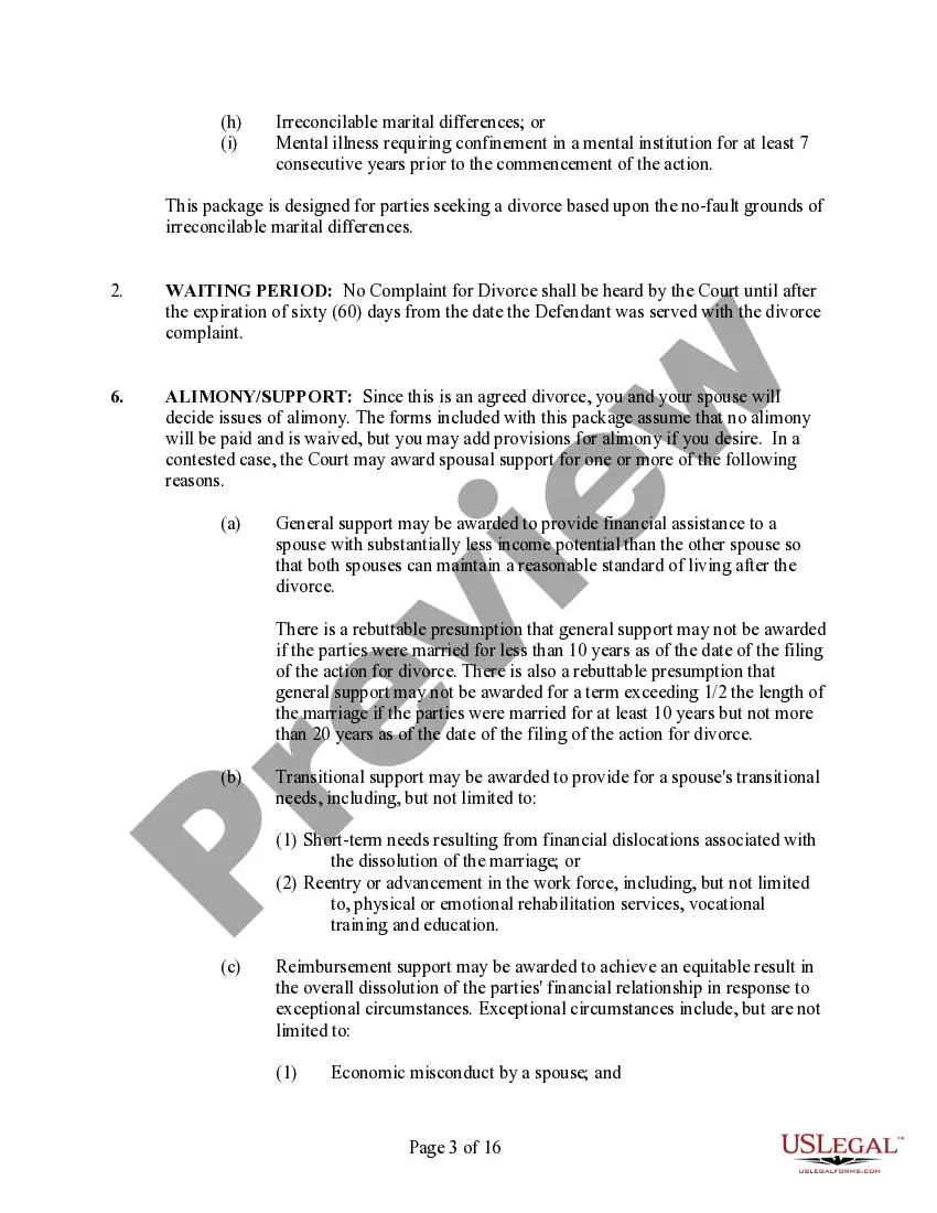Preview Maine No-Fault Agreed Uncontested Divorce Package for Dissolution of Marriage for people with Minor Children