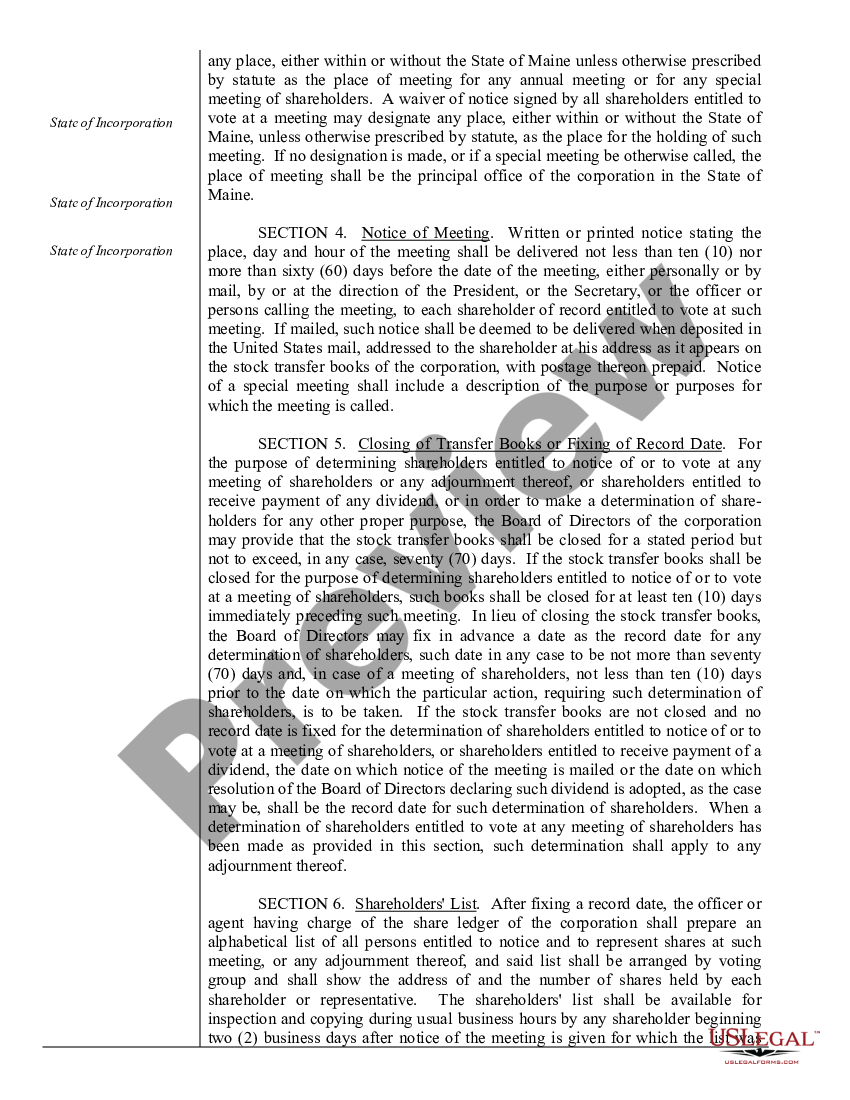 page 9 Corporate Records Maintenance Package for Existing Corporations preview
