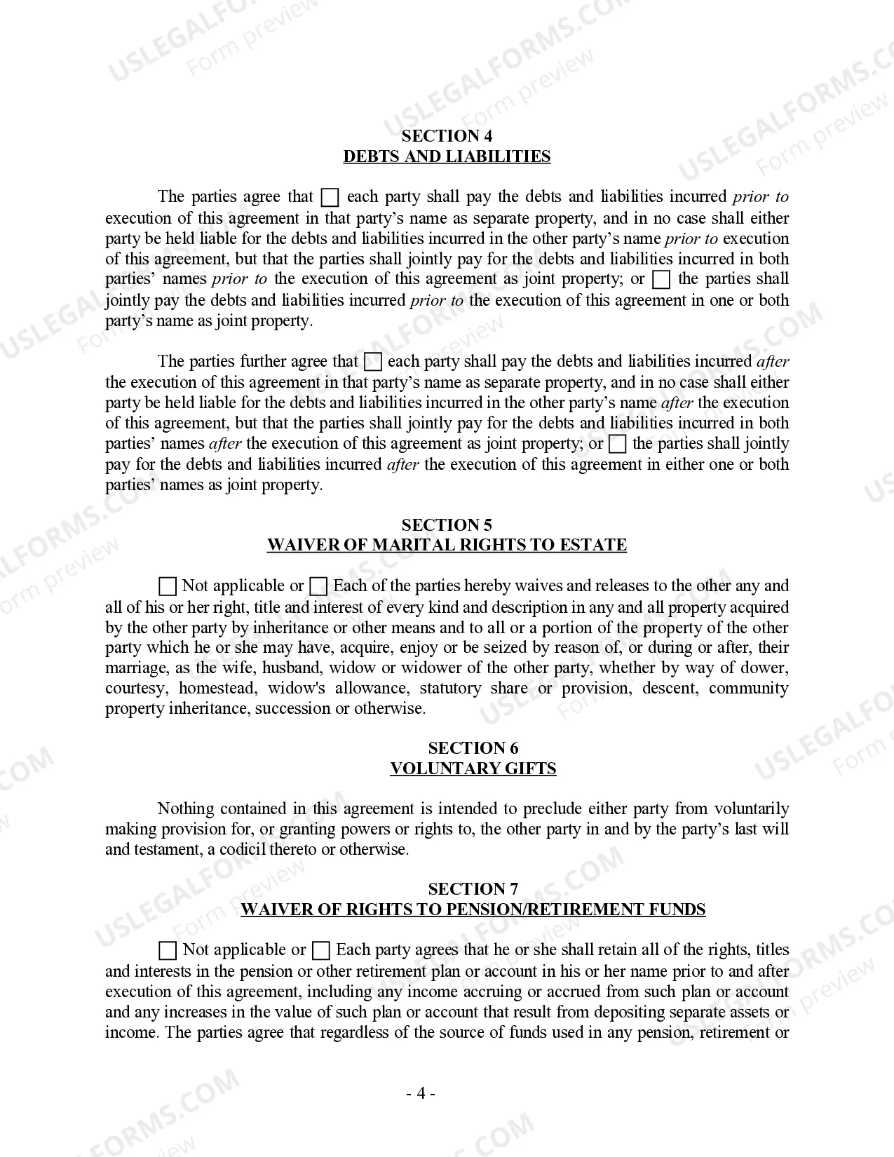 Preview Postnuptial Property Agreement