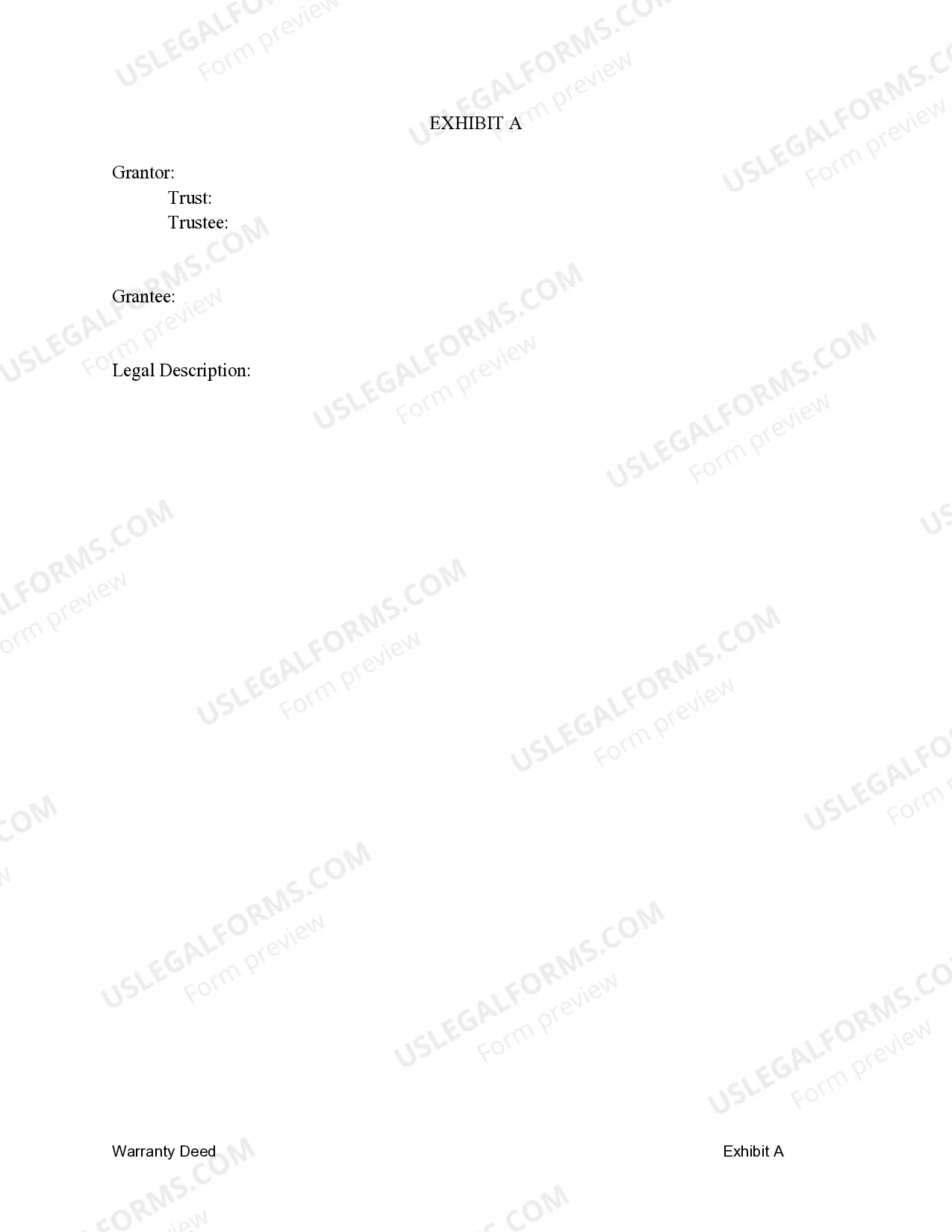 Preview Warranty Deed from a Trust to an Individual