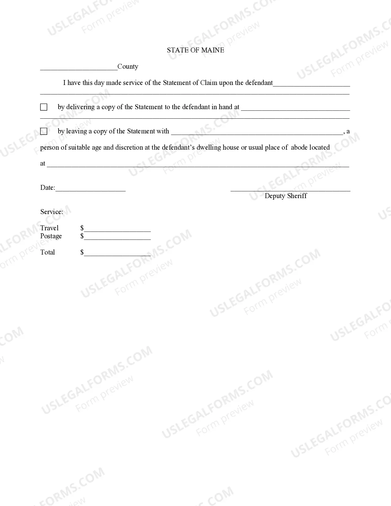 Preview Statement of Claim