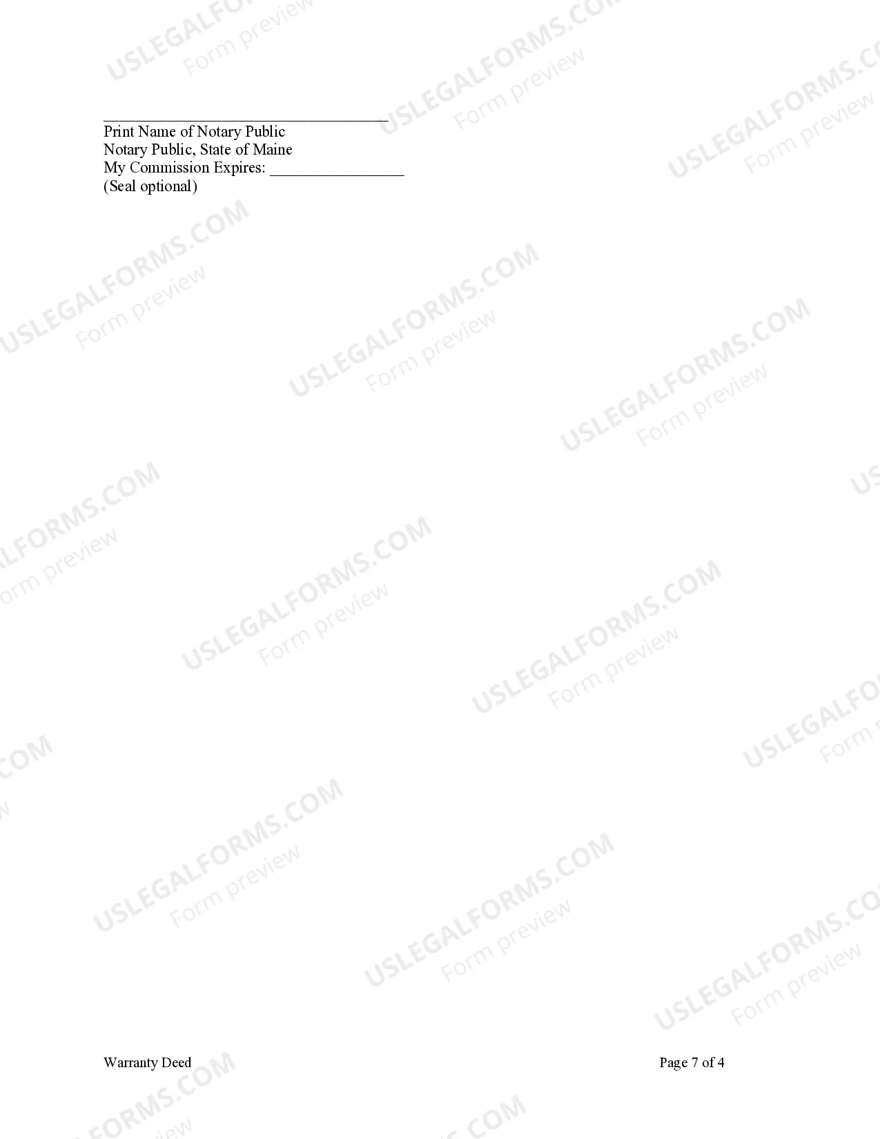 Preview Warranty Deed from Five Individuals to an Individual
