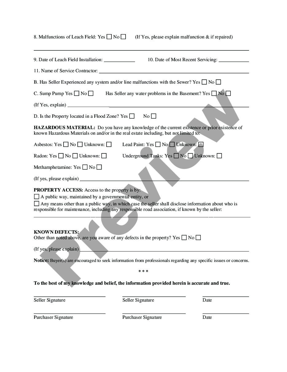 Maine Property Disclosure Form 2021 Form US Legal Forms