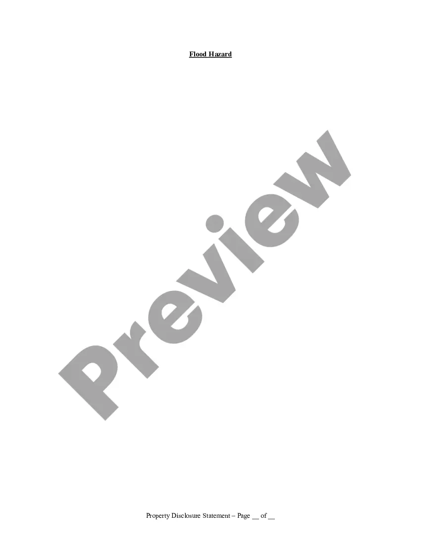 Preview Residential Real Estate Sales Disclosure Statement