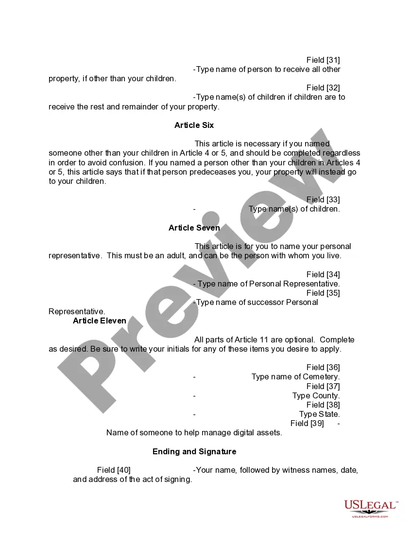 Preview Mutual Wills Package of Last Wills and Testaments for Man and Woman living together not Married with Adult Children
