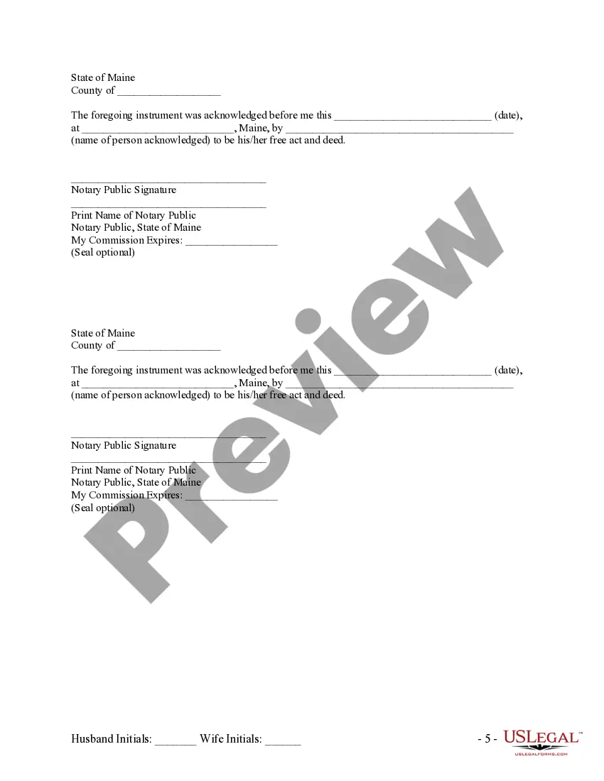 Preview Marital Domestic Separation and Property Settlement Agreement no children