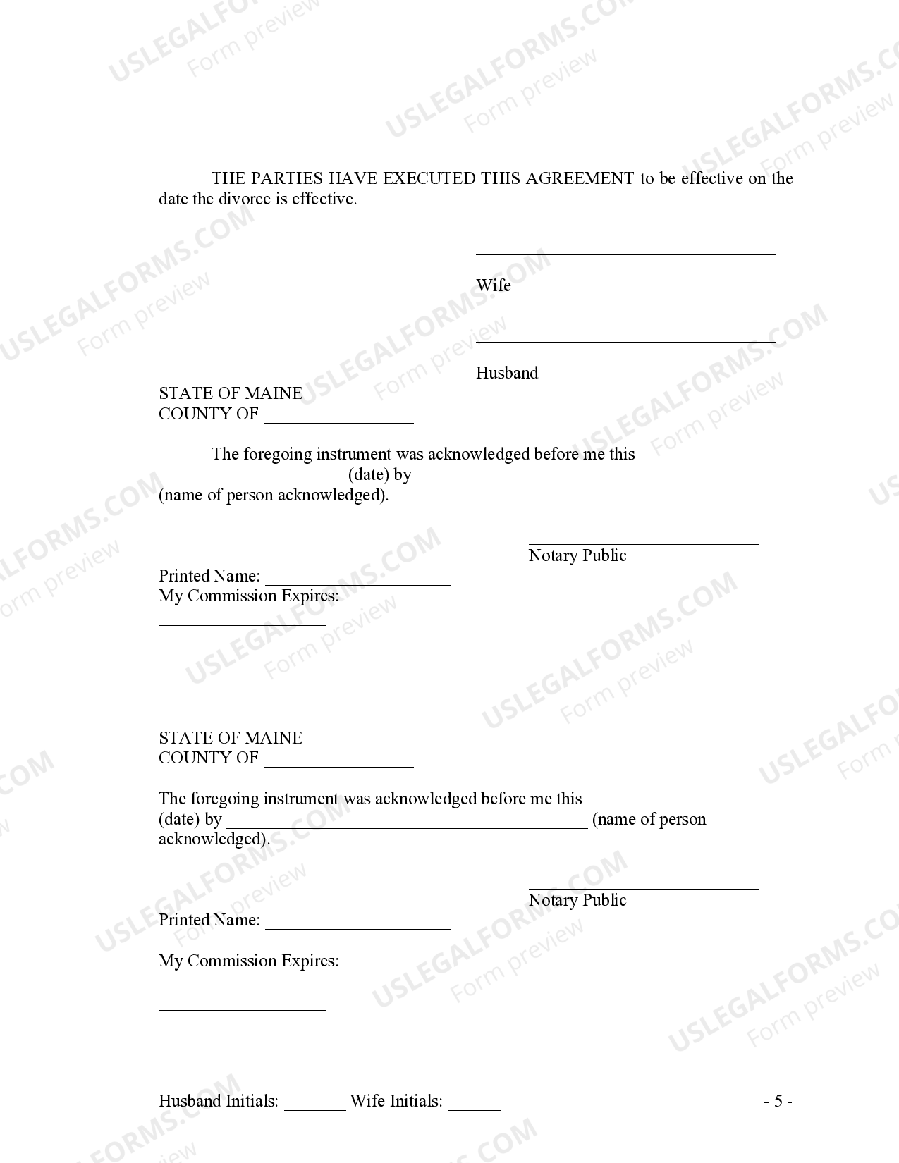 Property Settlement Agreement Form US Legal Forms