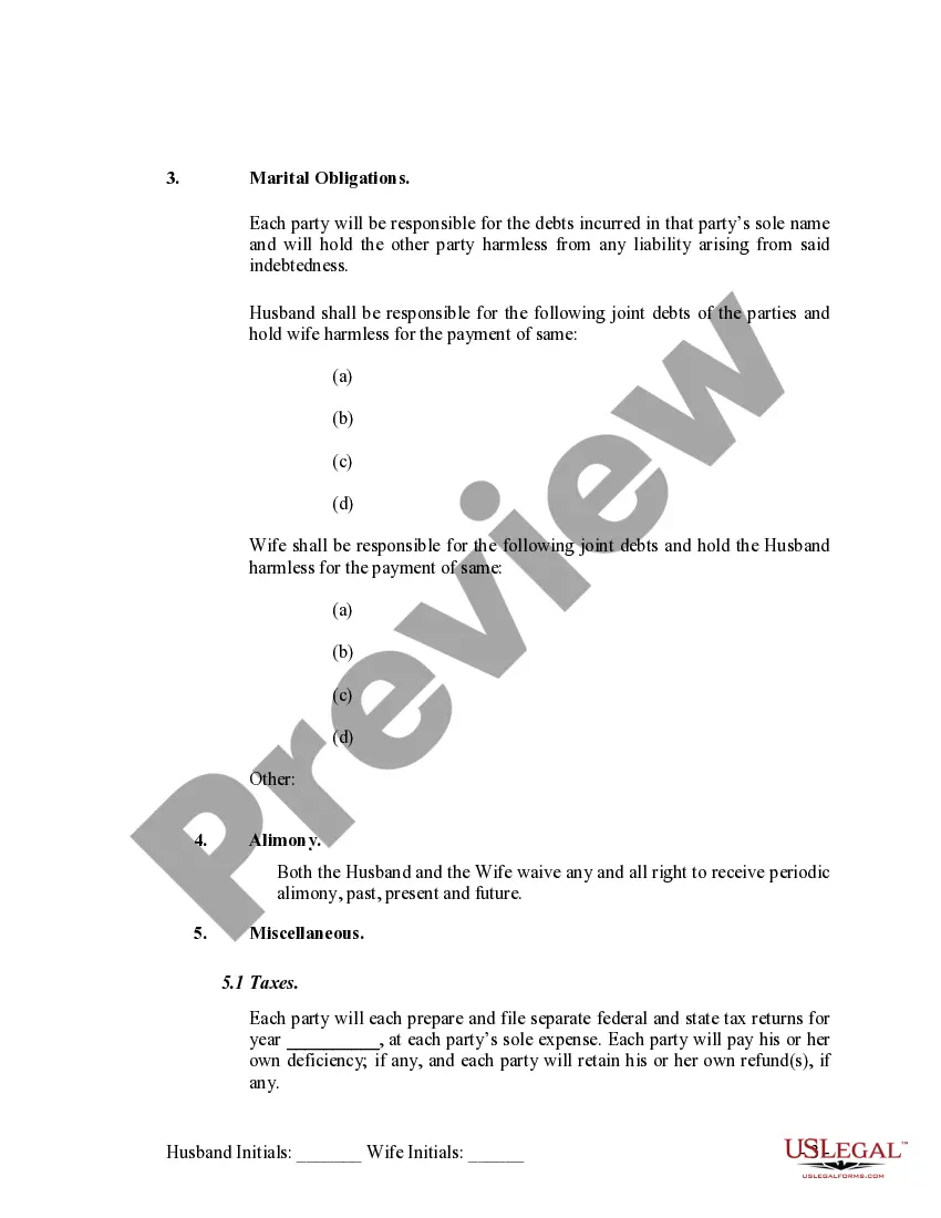 Get Marital Domestic Separation and Property Settlement Agreement Adult Children Preview Marital Domestic Separation and Property Settlement Agreement Adult Children