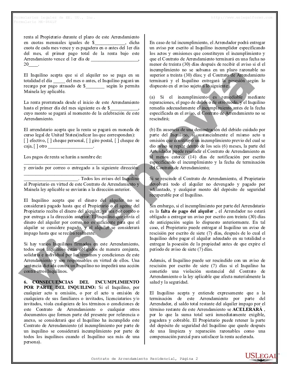 Preview Contrato de arrendamiento de alquiler residencial