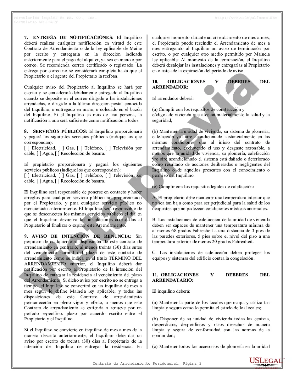 Preview Contrato de arrendamiento de alquiler residencial